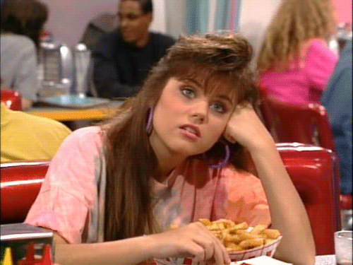 The Max wasn't a real place, but rather a metaphor for where the cast's minds went whenever they tripped on acid. Kelly Kapowski on 'Saved By The Bell' - Giphy