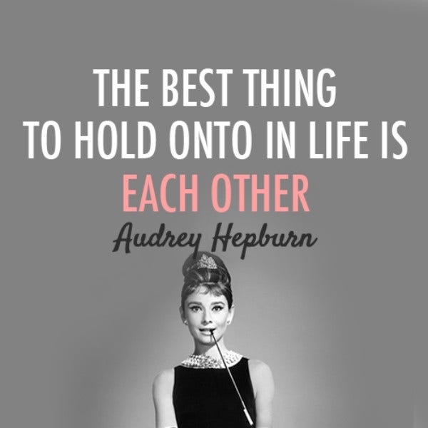 audrey hepburn Inspiring Quote About Life