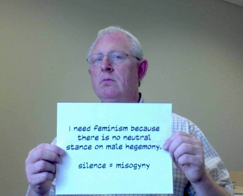 "male hegemony" sign