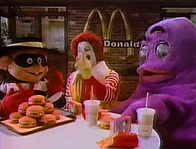 mcdonald's hamburglar ronald mcdonald grimace