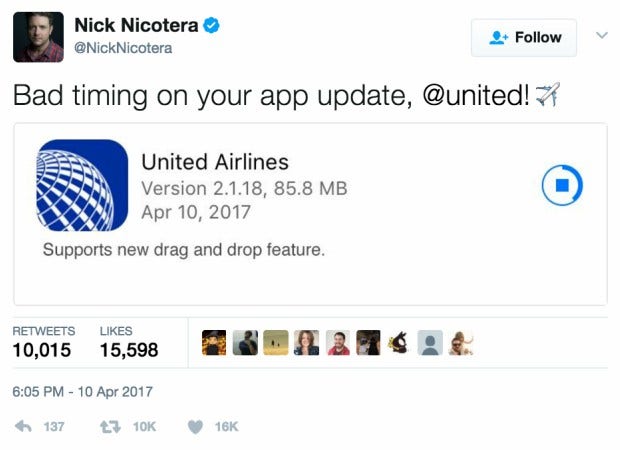 United Airlines funny tweets and memes