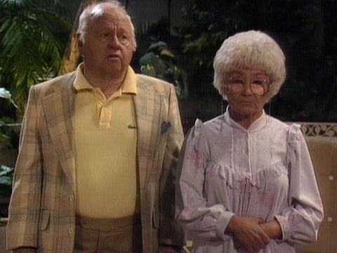 Mickey Rooney and Estelle Getty on "The Golden Girls"