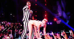 Miley Cyrus and Robin Thicke at the VMAs - Tumblr