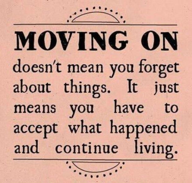 moving on