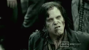 A zombie walker on AMC "The Walking Dead"