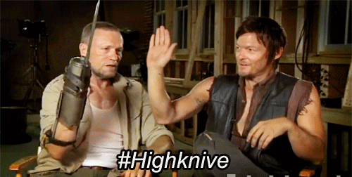 Michael Rooker as Merle Dixon and Norman Reedus as Daryl Dixon on 'The Walking Dead' - Giphy
