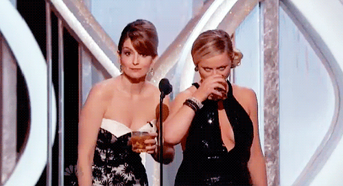 <b>Take One Drink Every Time: </b> You make a wrong winner prediction (but if one of you correctly guesses, the other person has to take off one item of clothing — we did mention you may be naked by the end of this!).
2. Someone thanks God in their acceptance speech.
3. Someone thanks their spouse.
4. Tim Howard’s name is mentioned.
5. Drake says “YOLO”.
6. Someone says they wouldn’t be here today if it wasn’t for their coach.
7. The camera pans to a celebrity who literally has no reason to be at the show. <a href=“https://gs1.wac.edgecastcdn.net/8019B6/data.tumblr.com/ee4b135bf210535863ea1f5af0cc7b09/tumblr_mgli5vDKP21qa8ir9o1_500.gif”>Tina Fey and Amy Poehler - Tumblr</a>