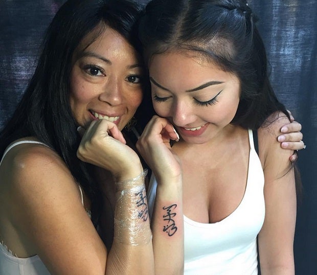 matching tattoos mother daughter