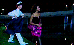 This water was actually full of a rare organism that attacked Dustin Diamond and turned him into the massive douchebag we know and loathe today. Screech and Lisa Turtle on 'Saved By The Bell' - Giphy