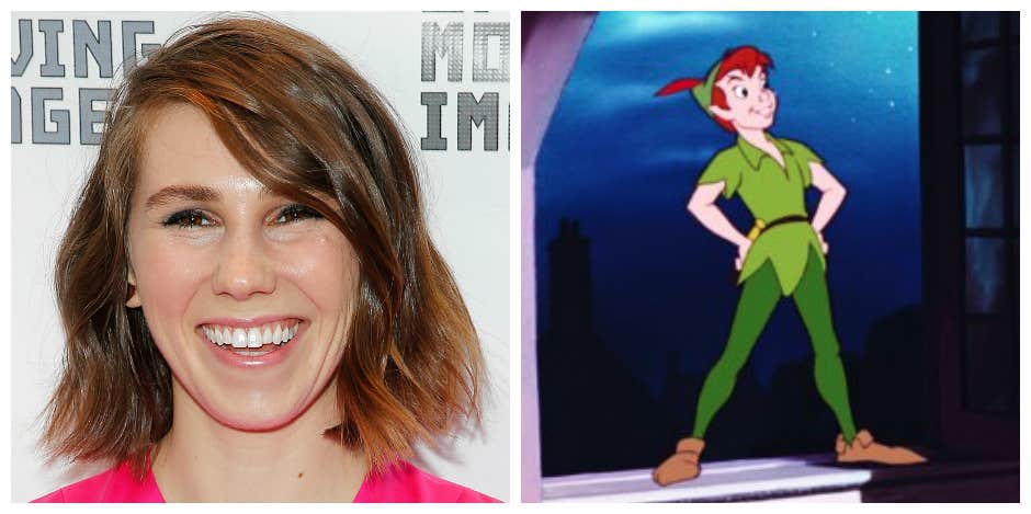 Zosia Mamet and Peter Pan - Jemal Countess/Getty Images & Disney