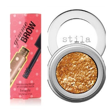  Stila Magnificent Metals Foil Finish Eye Shadow and Benefit's Gimme Brow Brow-Volumizing Fiber Gel