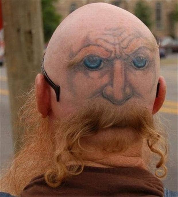 Head tattoo fail 