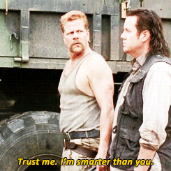 Michael Cudlitz and Josh McDermitt as Abraham Ford and Eugene Porter on 'The Walking Dead' - Giphy