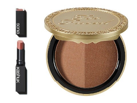 Too Faced Sun Bunny Natural Bronzer and Sonia Kashuk's Shine Luxe Lip Color in Sheer Pink Lust