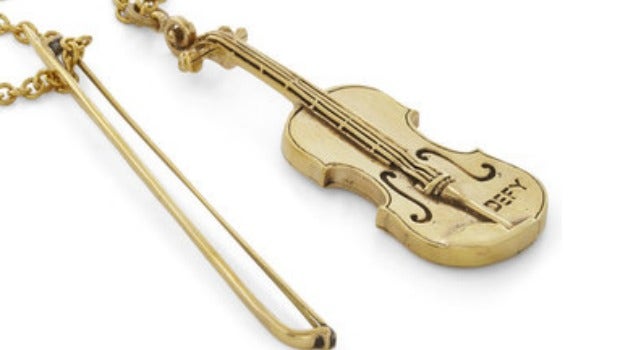 Best Divorce Gifts For Women: world's tiniest violin necklace