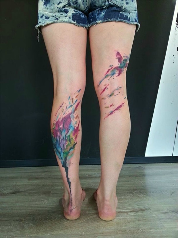 watercolor tattoos