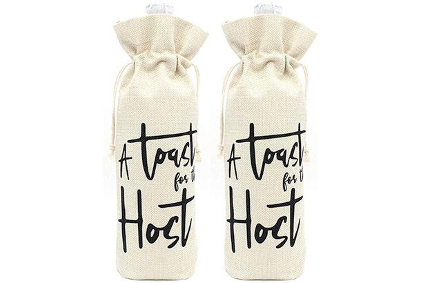 A Toast for the Host Wine Bottle Bags