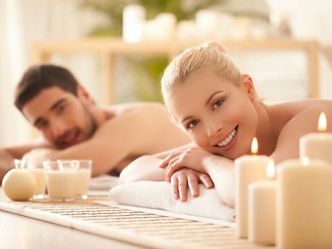 couple in spa