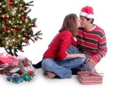 couple celebrating Christmas