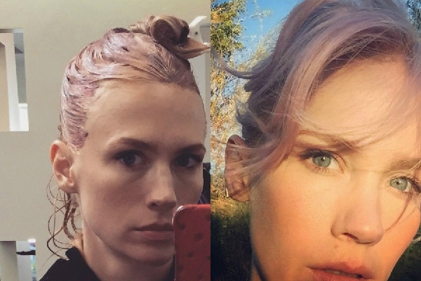 january jones pink hair