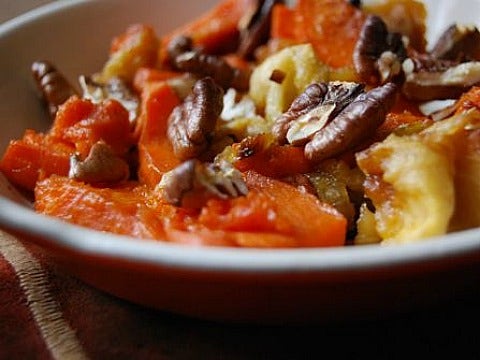 Sweet Potatoes with Fennel Apple and Pecans