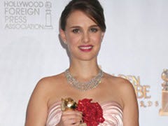 Natalie Portman wins a Golden Globe.