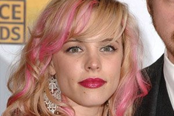 rachel mcadams pink hair