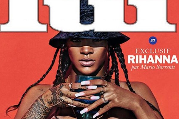rihanna mag cover topless