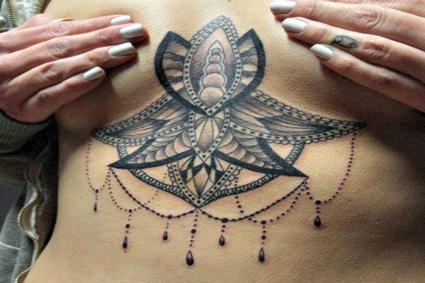 Lotus flower tattoo.