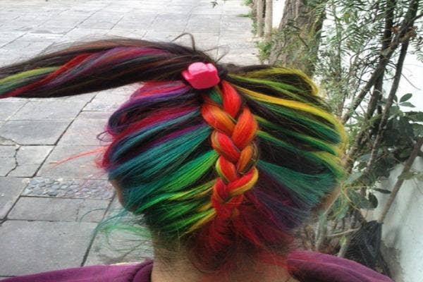 Rainbow unicorn horn.
