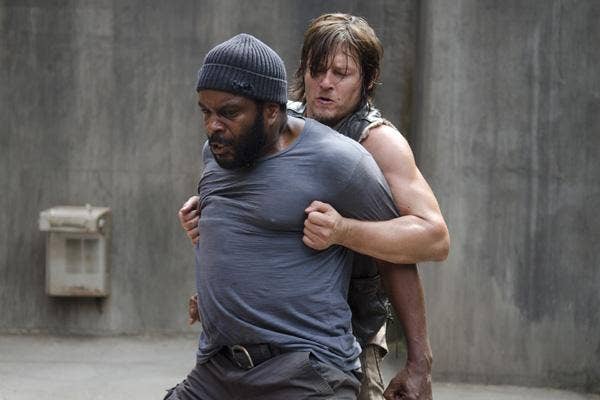 Chad L. Coleman as Tyreese on AMC &#039;The Walking Dead&#039; with Norman Reedus and Daryl Dixon
