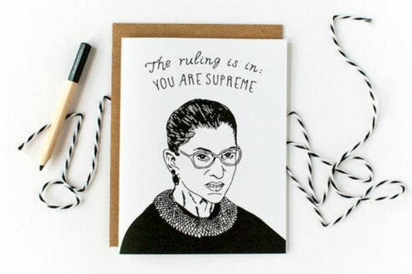 Feminist Gifts: Ruth Bader Ginsburg (Notorious RBG) greeting card