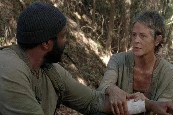 Melissa McBride as Carol Pelletier on The Walking Dead AMC with Chad Coleman as Tyreese