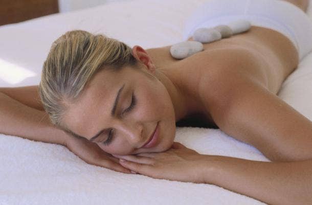A woman getting a massage