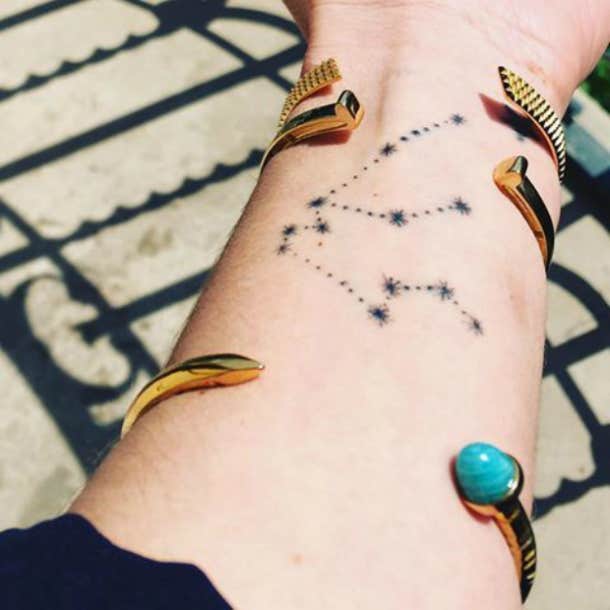 Aquarius Sign Tattoo Small