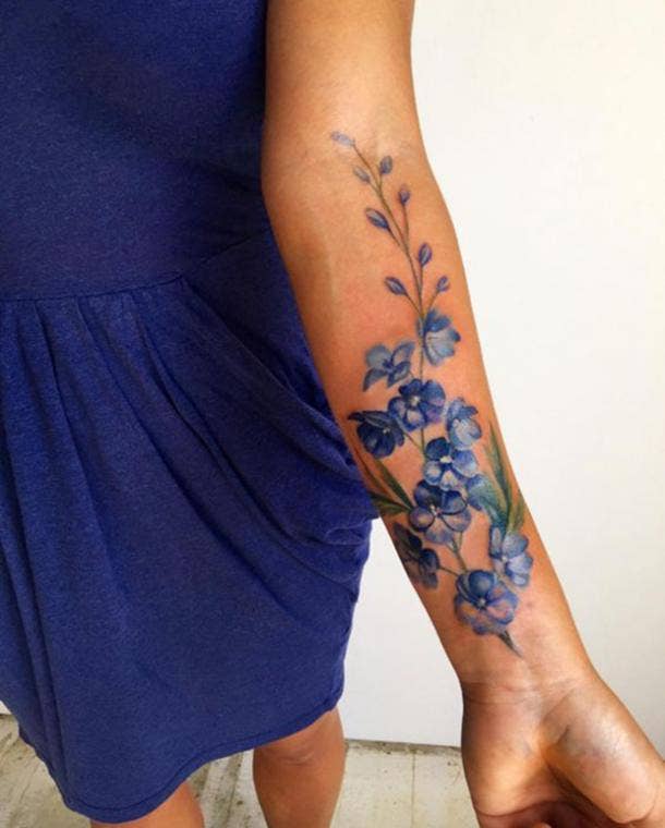 HD blue flowers tattoo wallpapers  Peakpx