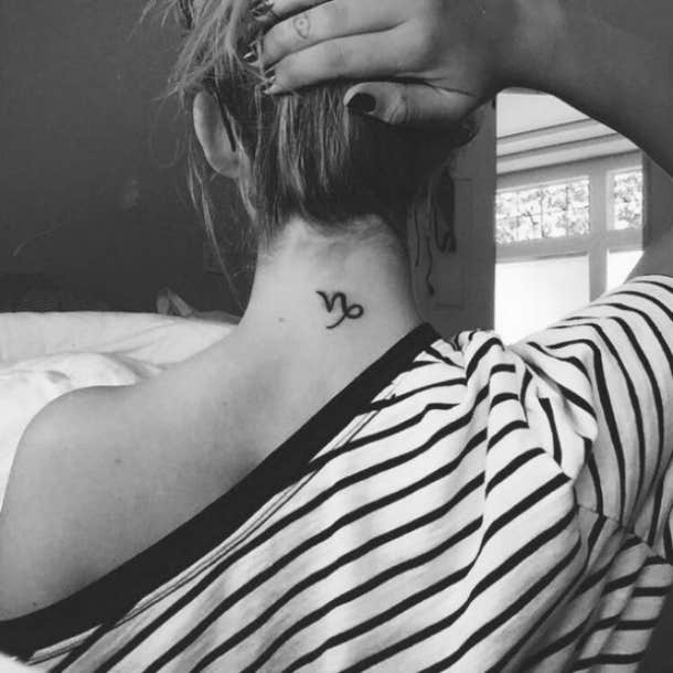 capricorn symbol tattoo for women