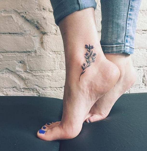 Tattoo uploaded by Joe • Ankle flower. (via IG - nandotattooer)  #microtattoo #microflower #tiny #flower #smalltattoo #nando • Tattoodo
