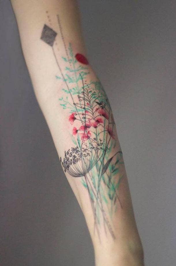 Delicate Botanical Tattoos by Pis Saro  Colossal