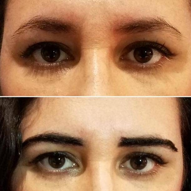Eyebrow Wigs before and after