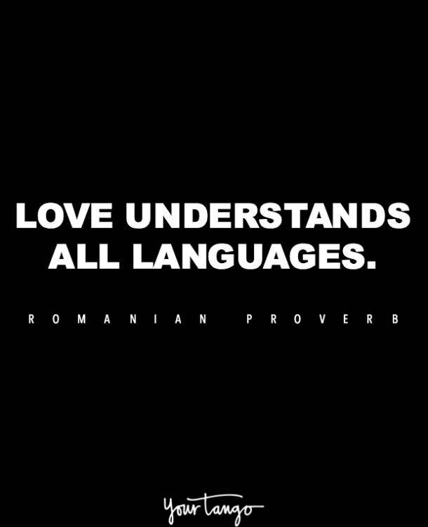 Romanian love proverb