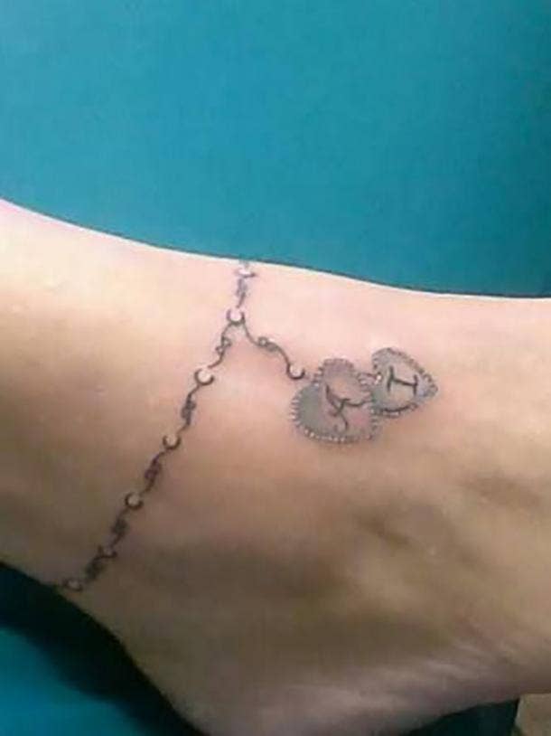 Cadena Tobillera Tatuaje