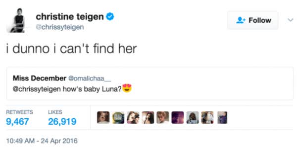 Chrissy Teigen quotes Chrissy Teigen memes Chrissy Teigen twitter tweets