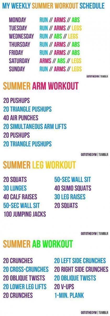 summer body workout plan