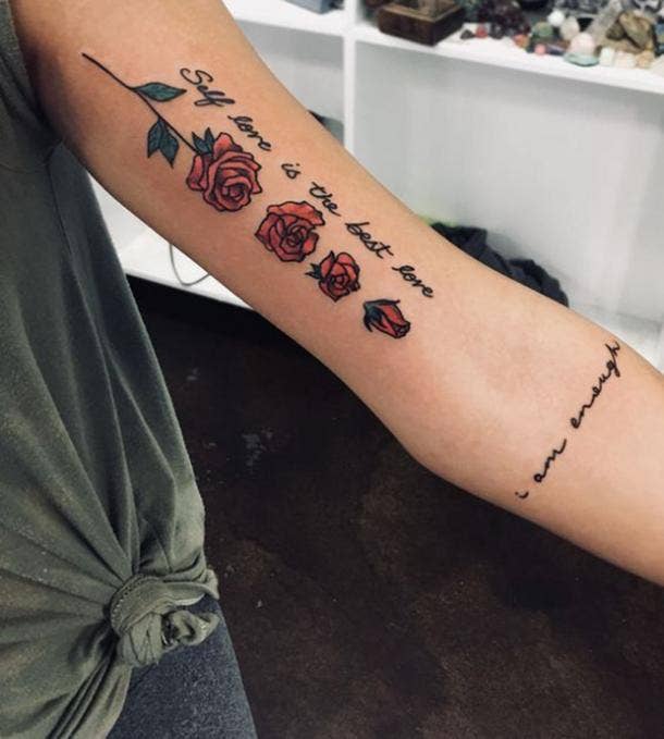 self love tattoos with deep meanings meaningful quote tattoos about self love