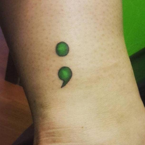 semicolon tattoos meaning