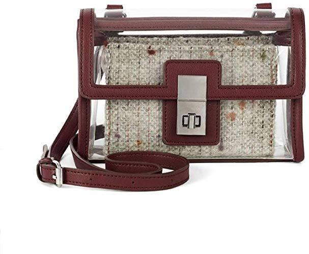 B Brentano Vegan Multi-Zipper Crossbody Handbag Purse with Tassel Accents