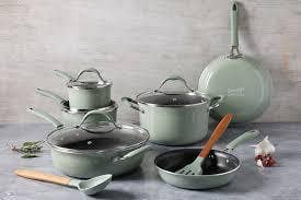 Cravings by Chrissy Teigen 14 Piece Nonstick Aluminum Cookware Combo Set in Blue