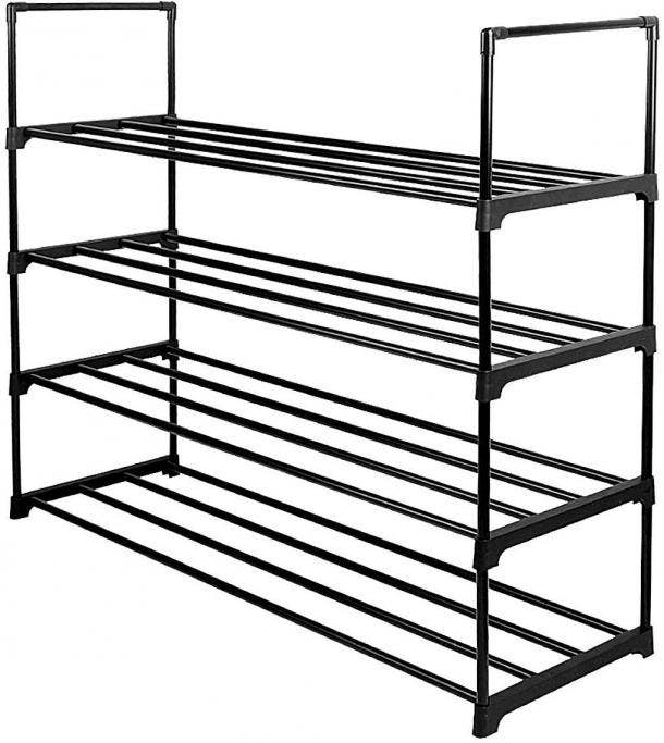 Tangkula Iron Shoe Shelf 2/3/4-tier Space Saving Layered Shoes Shelving  Shoes Storage Organizer : Target