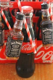 jack and coke favors adult birthday party idea